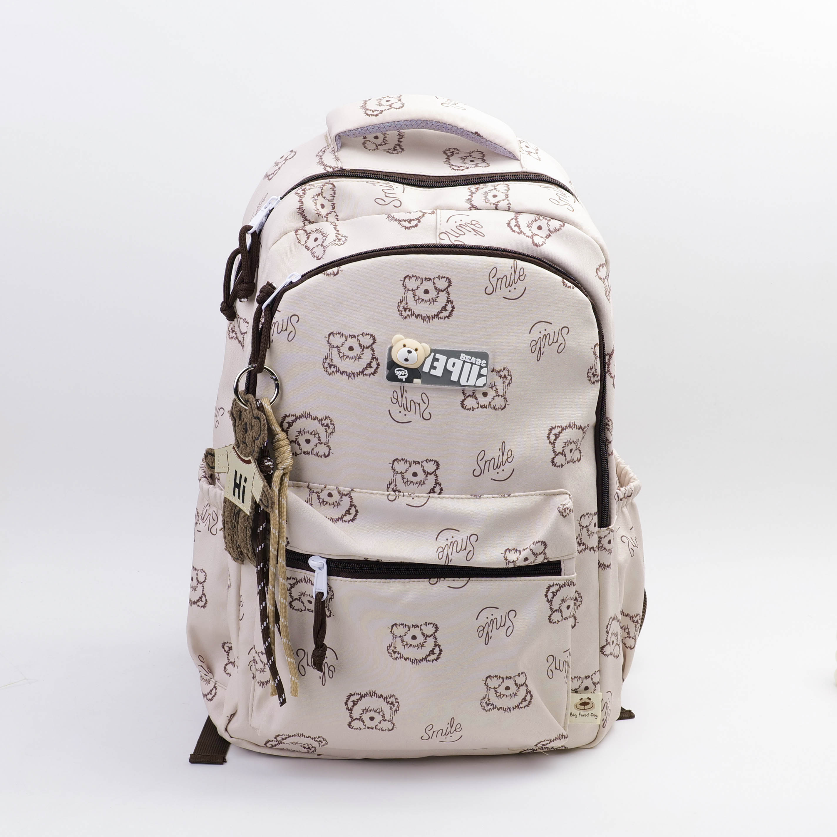 Cute Bear Head Pendant Backpack
