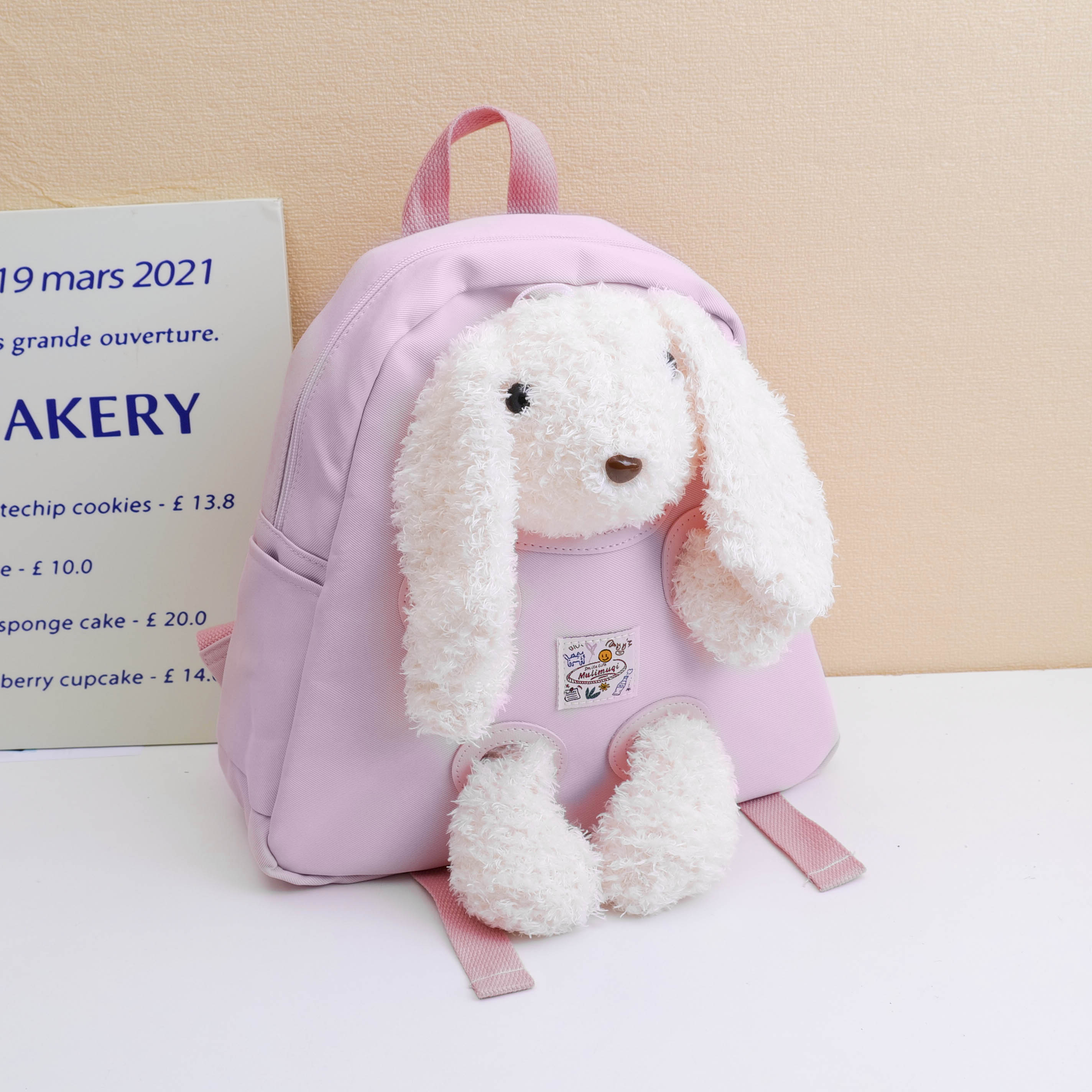 Rabbit Children's Backpack - Pink