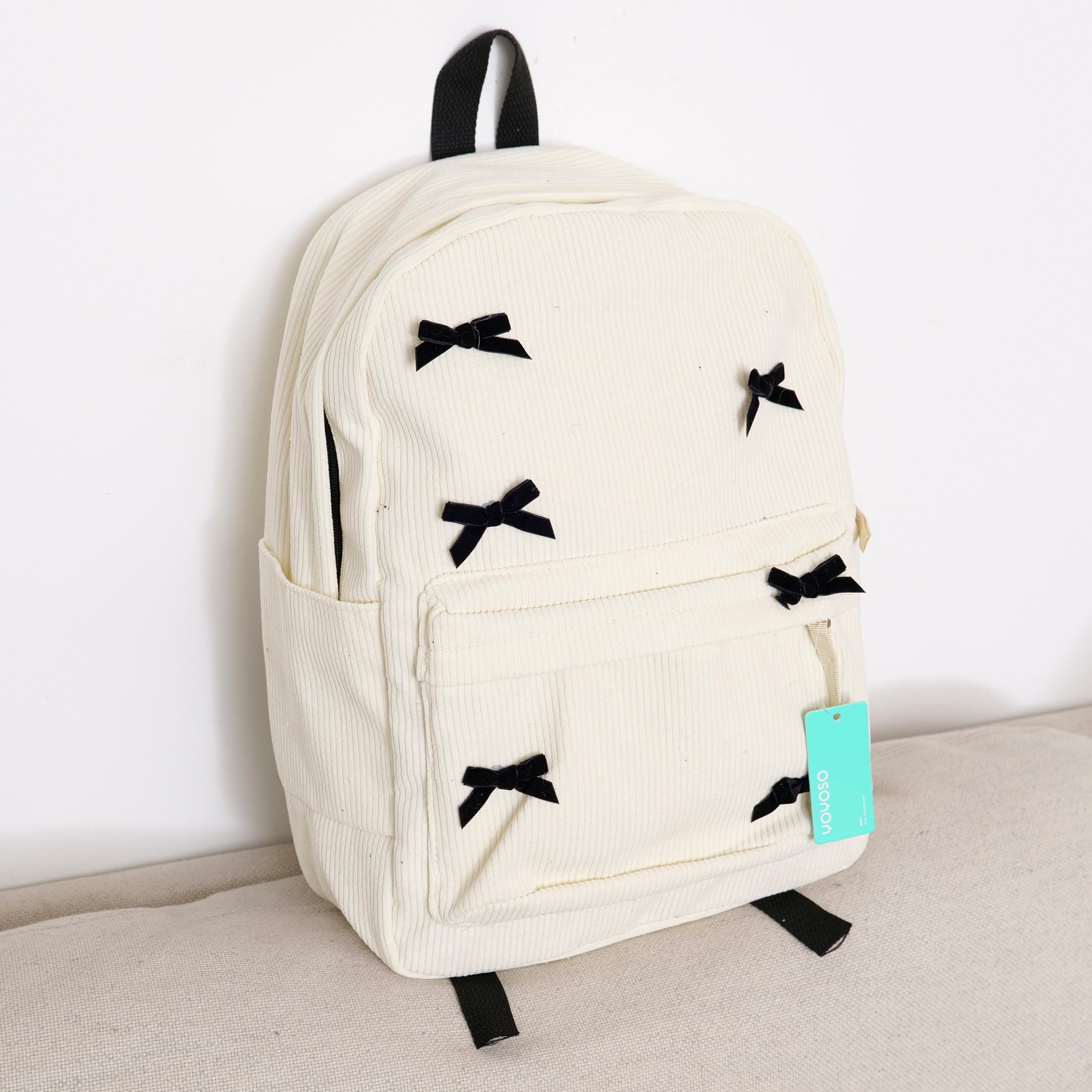 Bowknot Girl Backpack-White