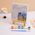 DIY Paint Art-Mother And Child Dinosaur 15*15 (With Easel)