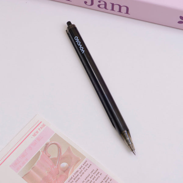 Black dual-use measuring neutral pen - black core 0.5mm