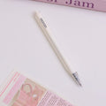 White dual-use measuring neutral pen - black core 0.5mm