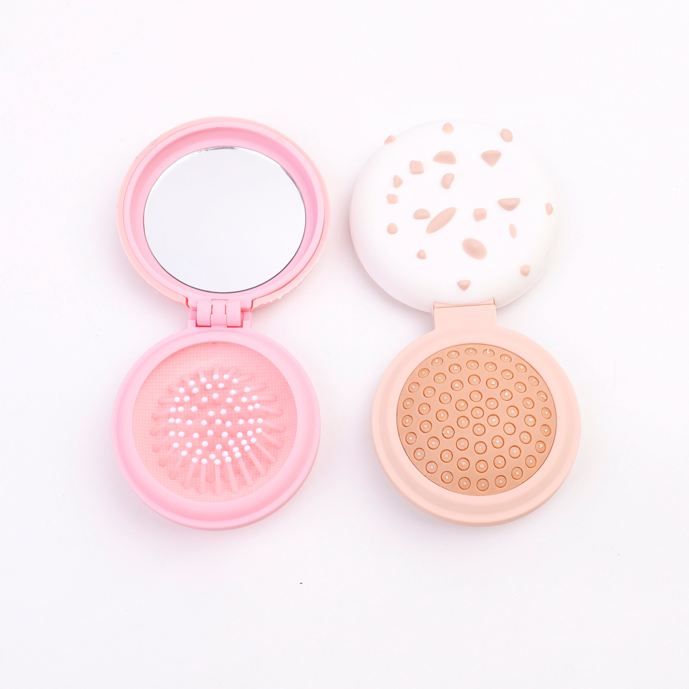 Chocolate Almond Crispy Ice Cream Folding Comb Mirror