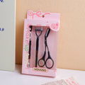 Professional Eyebrow and Eyelash Set (Beauty Scissors + Makeup Brush + Steel Com