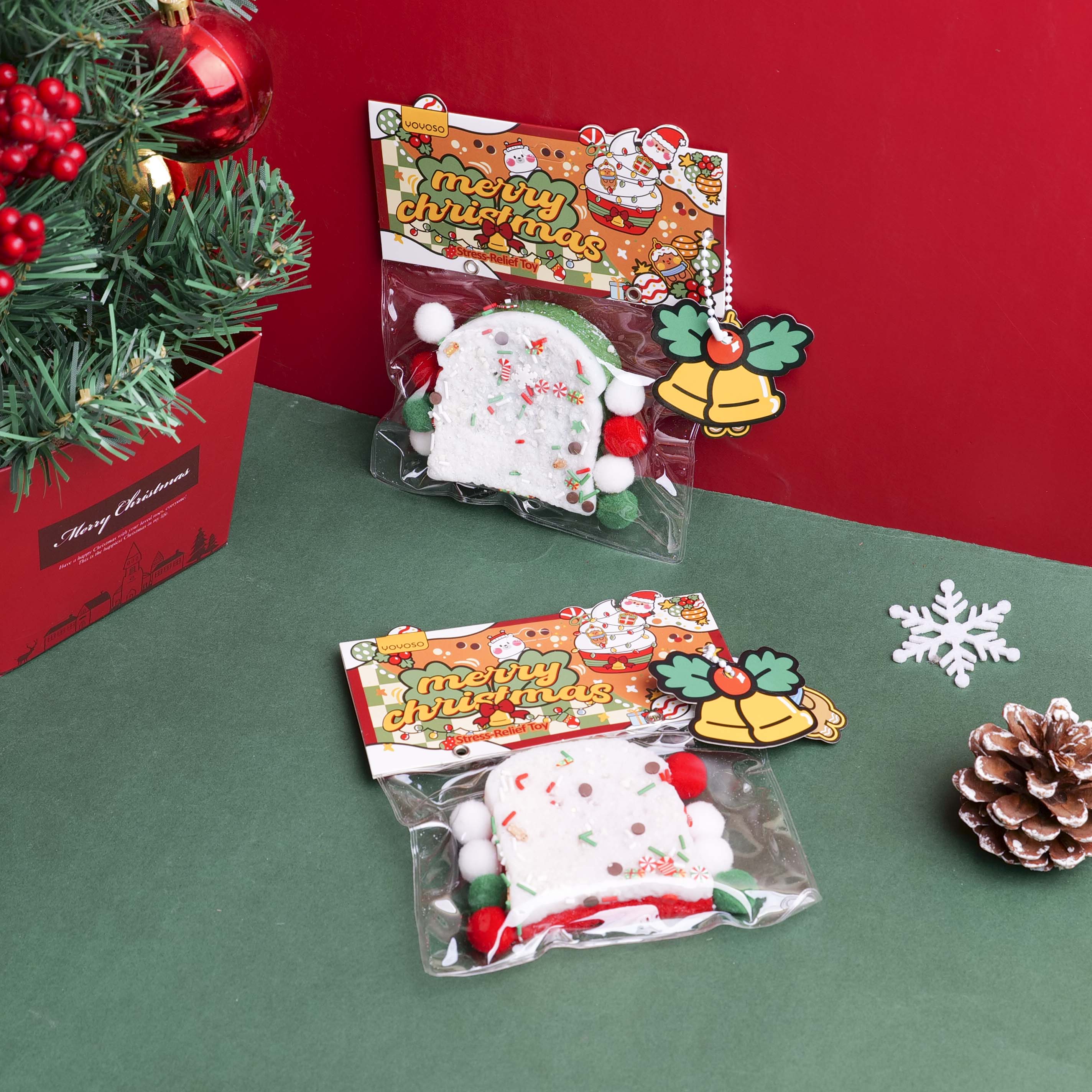 A413 Christmas Series - Toast Squishy Stress-Relief Toy