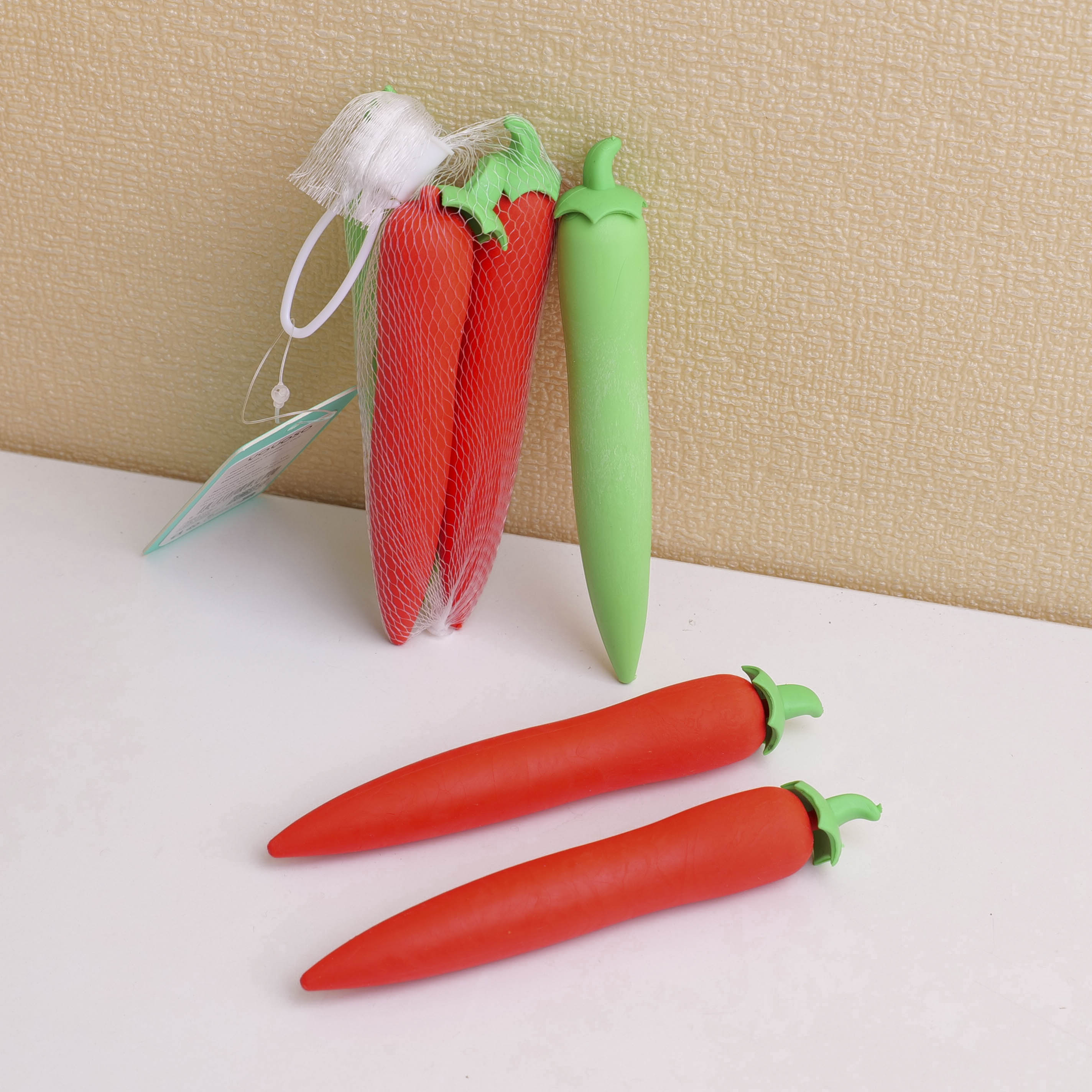 Simulation Chili Pepper Erasers 3-piece
