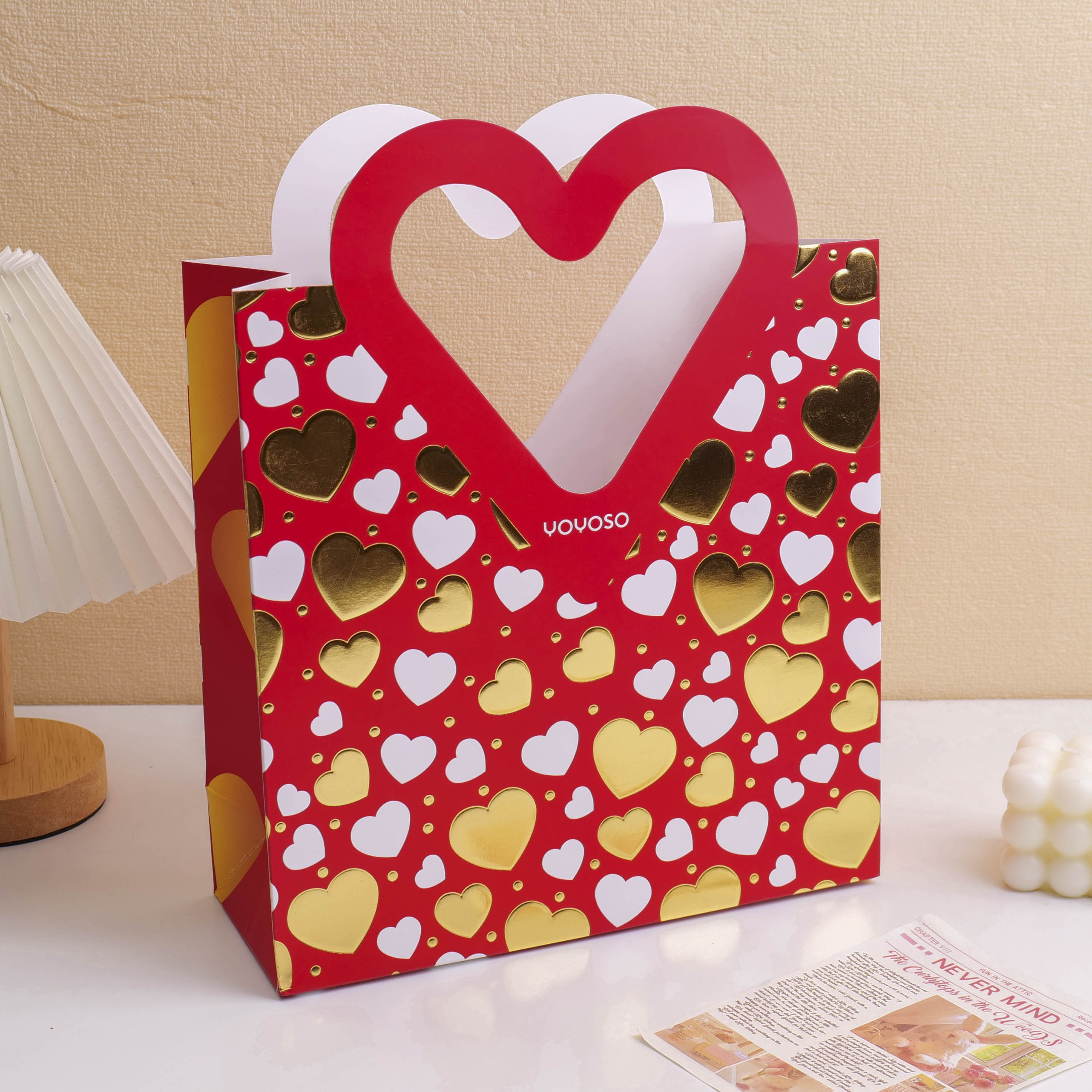 Golden Love-themed Valentine's Day Gift Bag