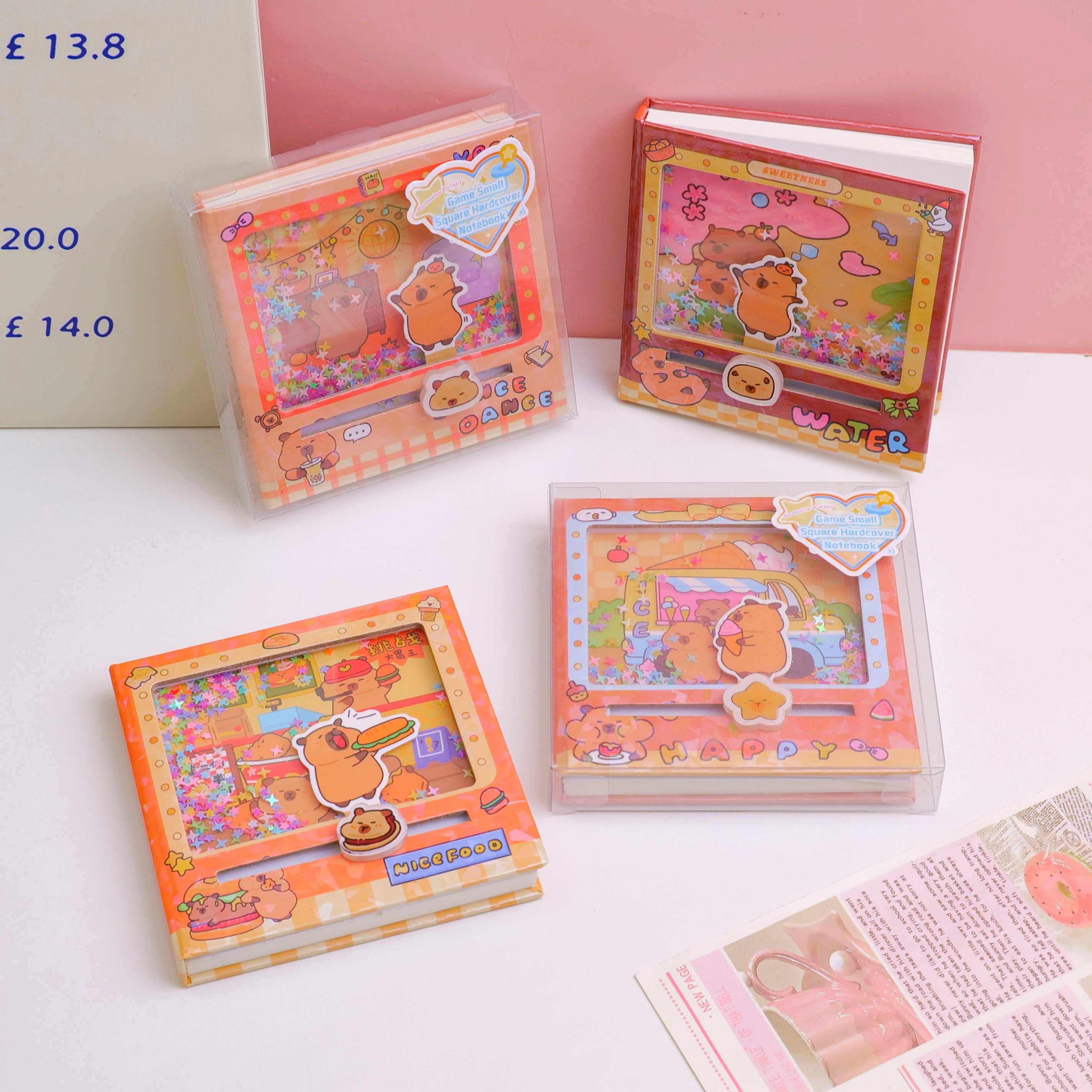 Capybara Series - Game Square Hardcover Notebook - Blank Inner Pages
