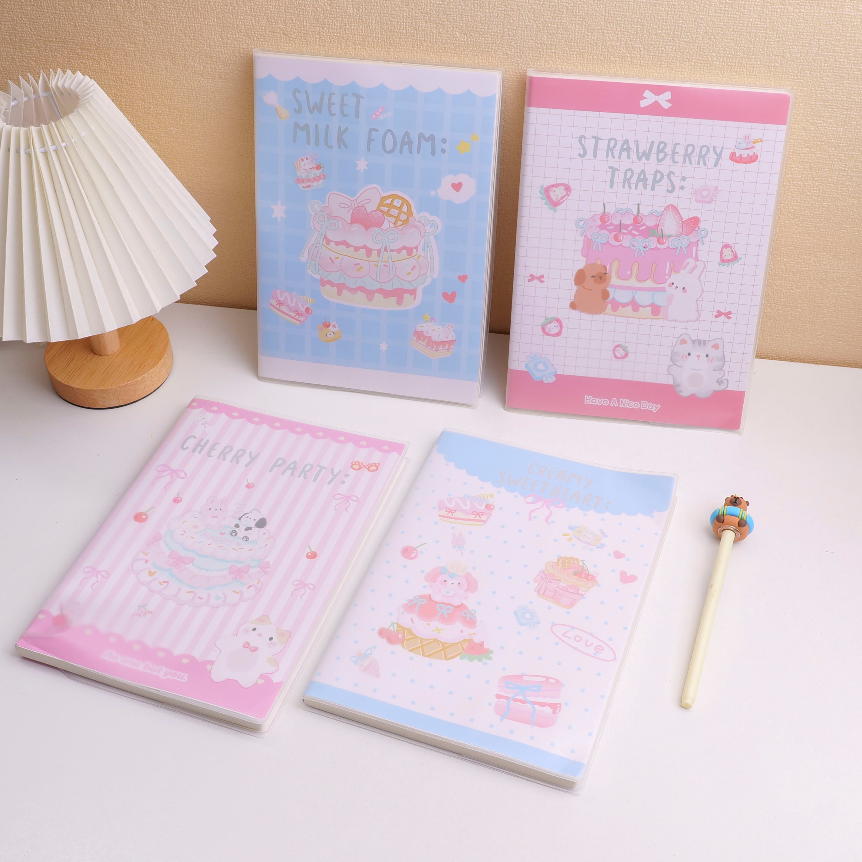 Berry Sweet Tea Series - B5 Glue-bound Notebook - Ruled Inner Pages, 96 pcs