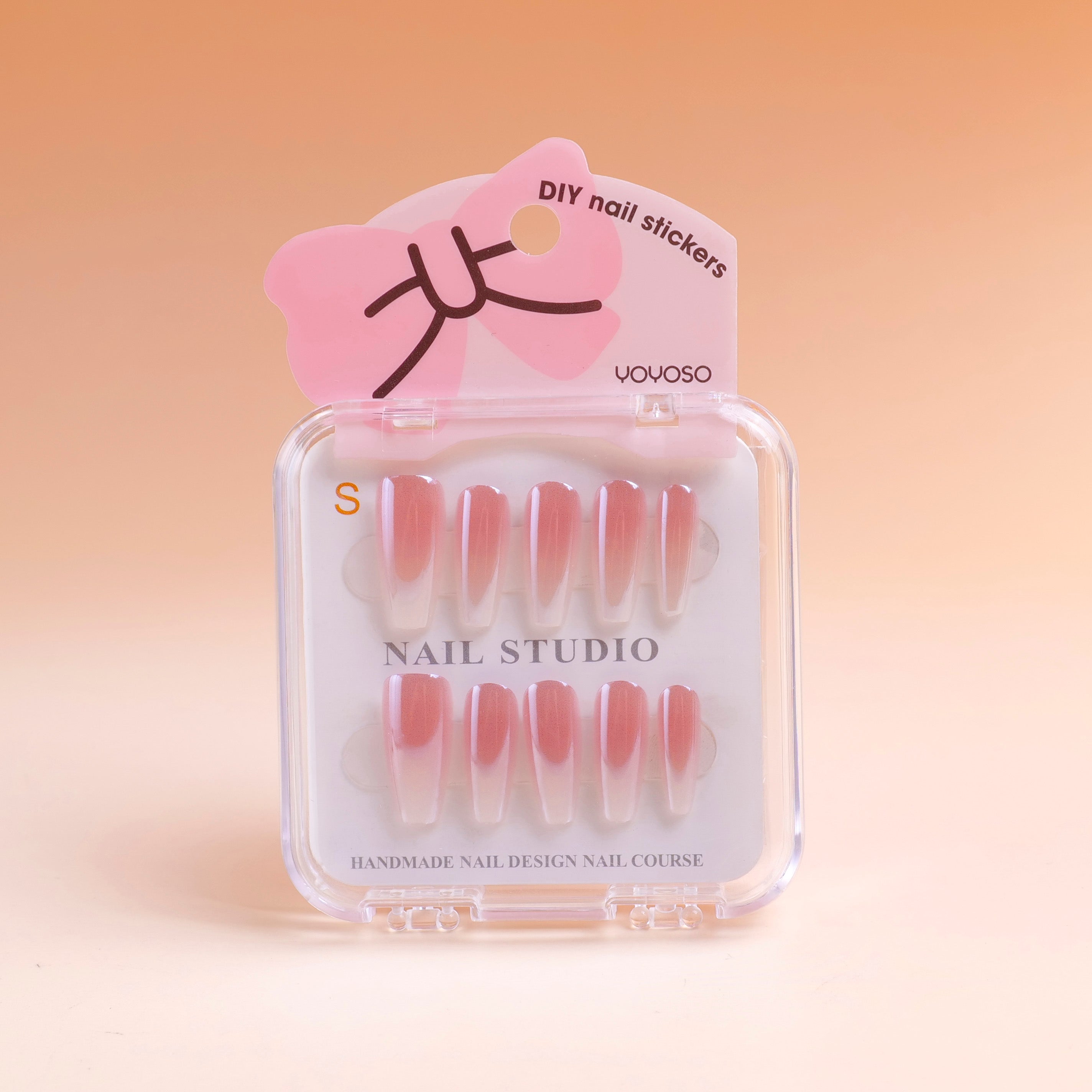 Sweetheart Girl Press-on Nails - Flowing Aurora, 10 pieces