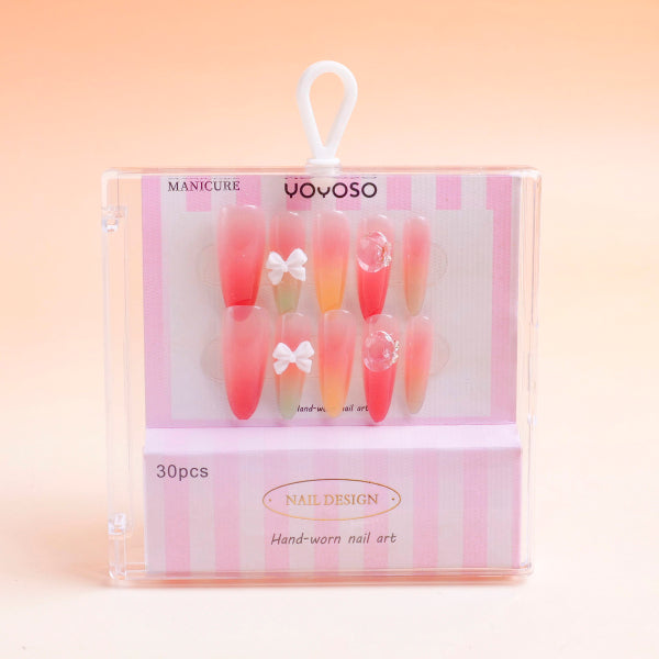 Sweet Promise Press-on Nails - Glamorous Brilliance, 30 pieces