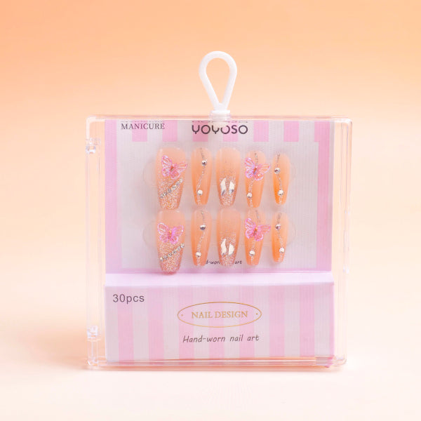 Sweet Promise Press-on Nails - Innocent Bloom, 30 pieces