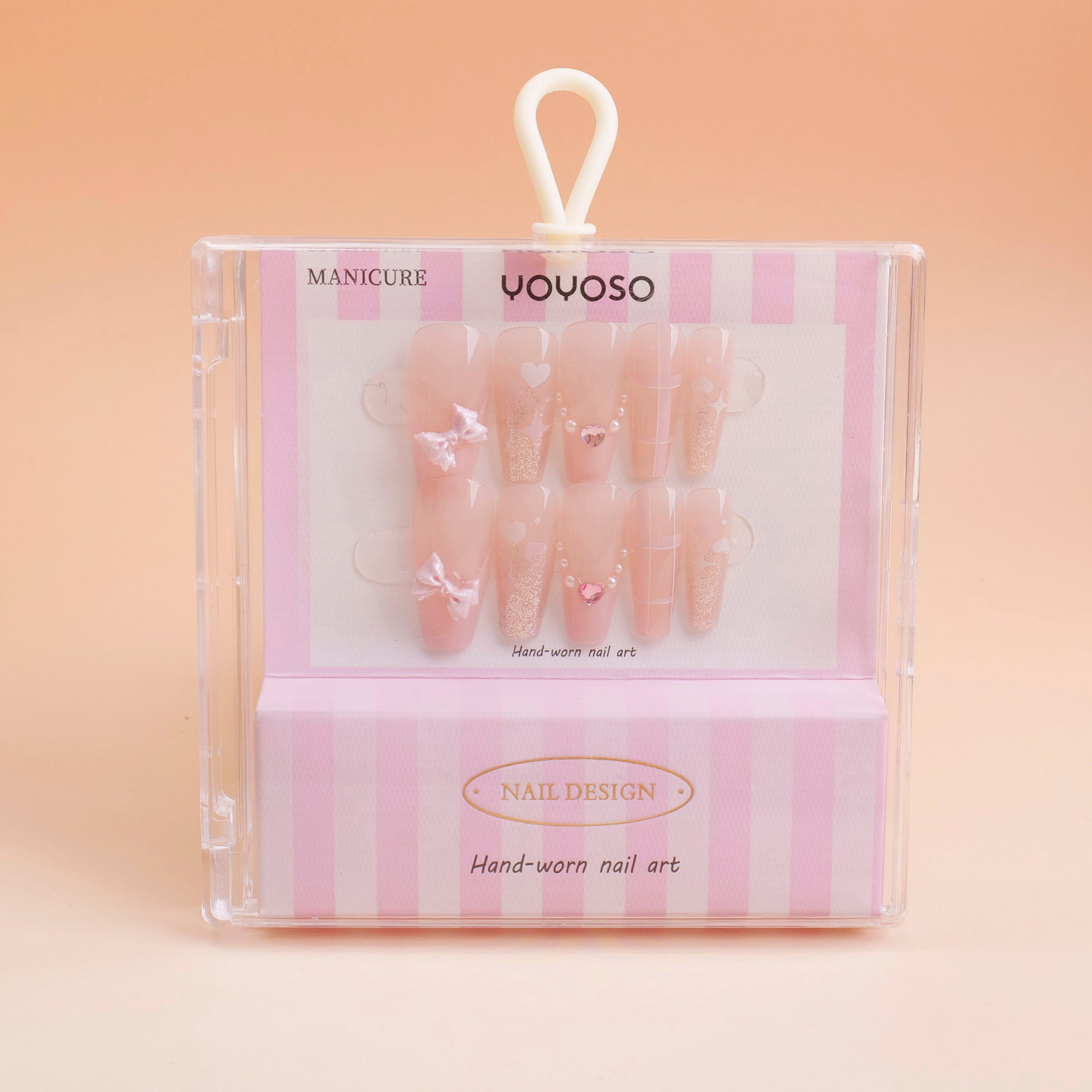 Dreamy Splendor Series Press-on Nails - Innocent and Alluring Heart-shaped Butte