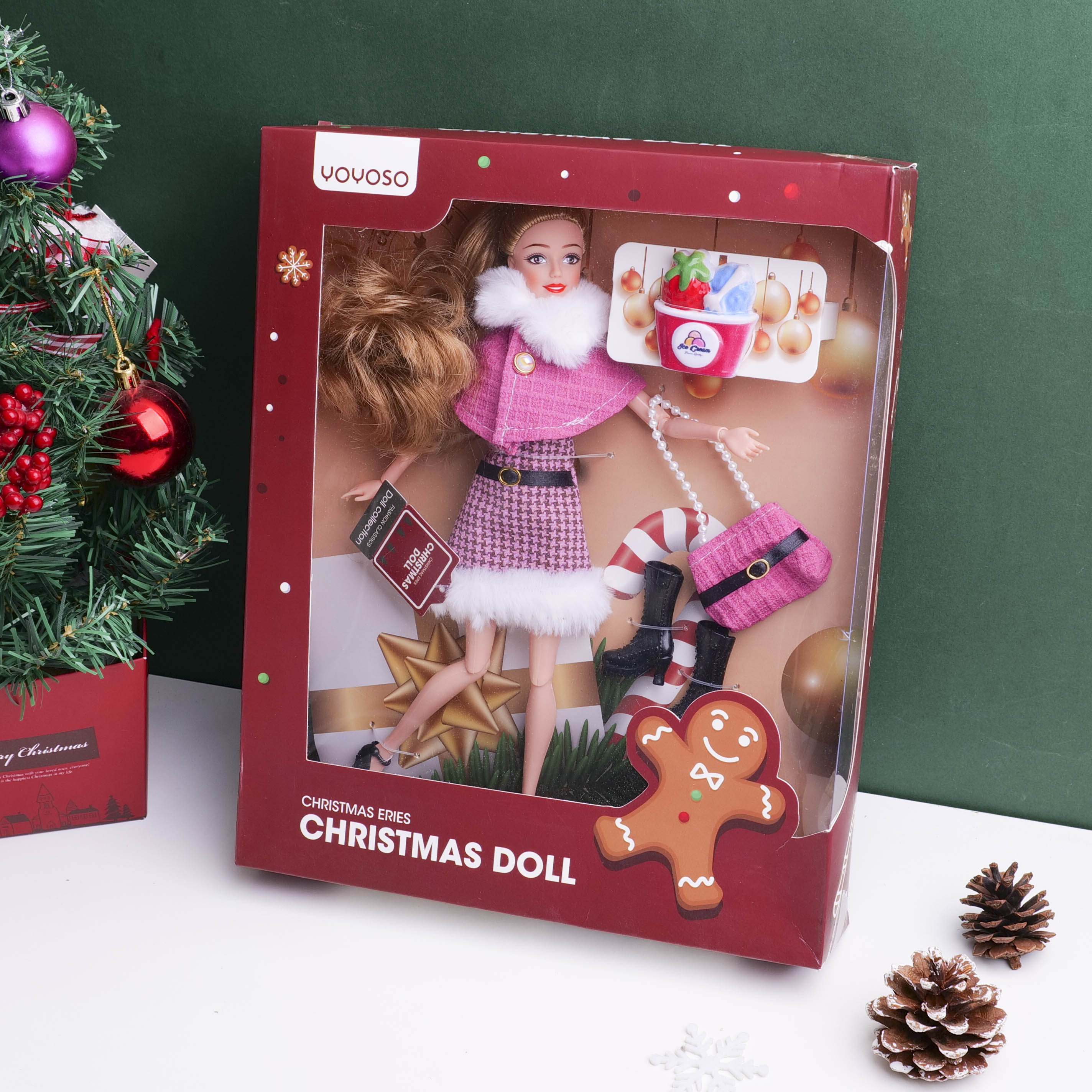 Christmas Series - 11.5-inch Christmas Doll with 11 Joints Model QJ197C