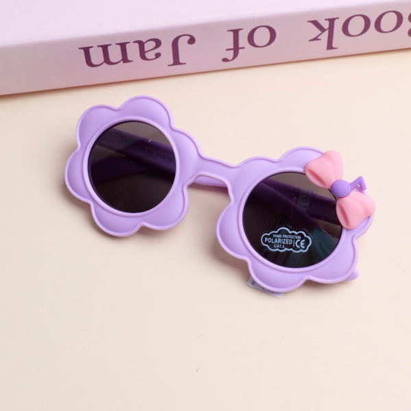Musical Note Flower Children's Polarized Sunglasses - Purple