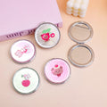 Cute Heart-shaped Bear Round Princess Mirror with Gauzy Surface