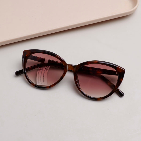 Large Cat-Eye Ladies' Sunglasses - Leopard Print