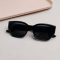 Wide-Temple Ladies' Sunglasses - Black