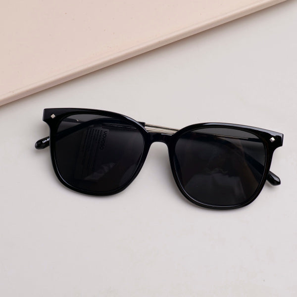 Checkered Ladies' Sunglasses - Black
