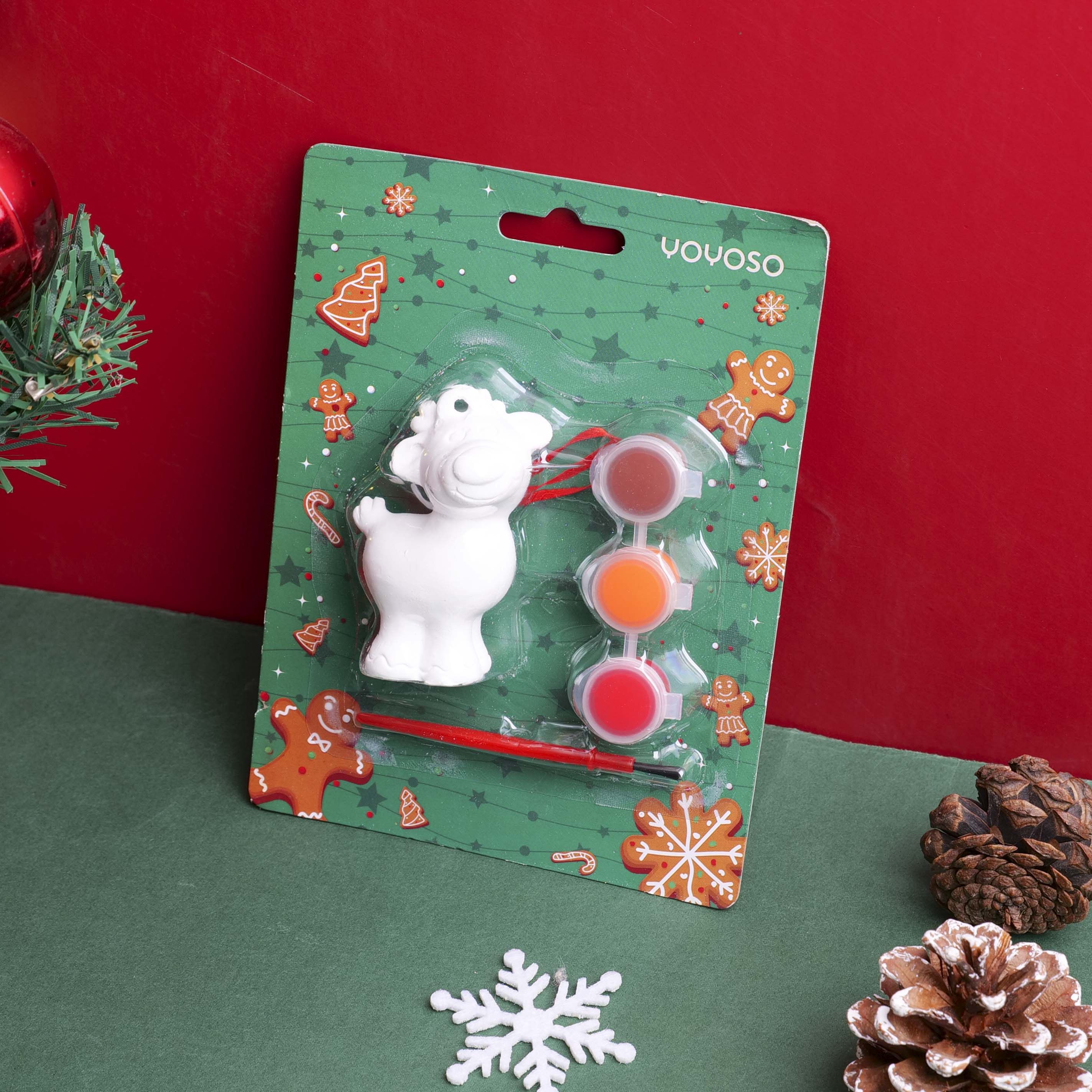 DIY Christmas Series - Christmas Reindeer Plaster Painting (with Hanging Rope)