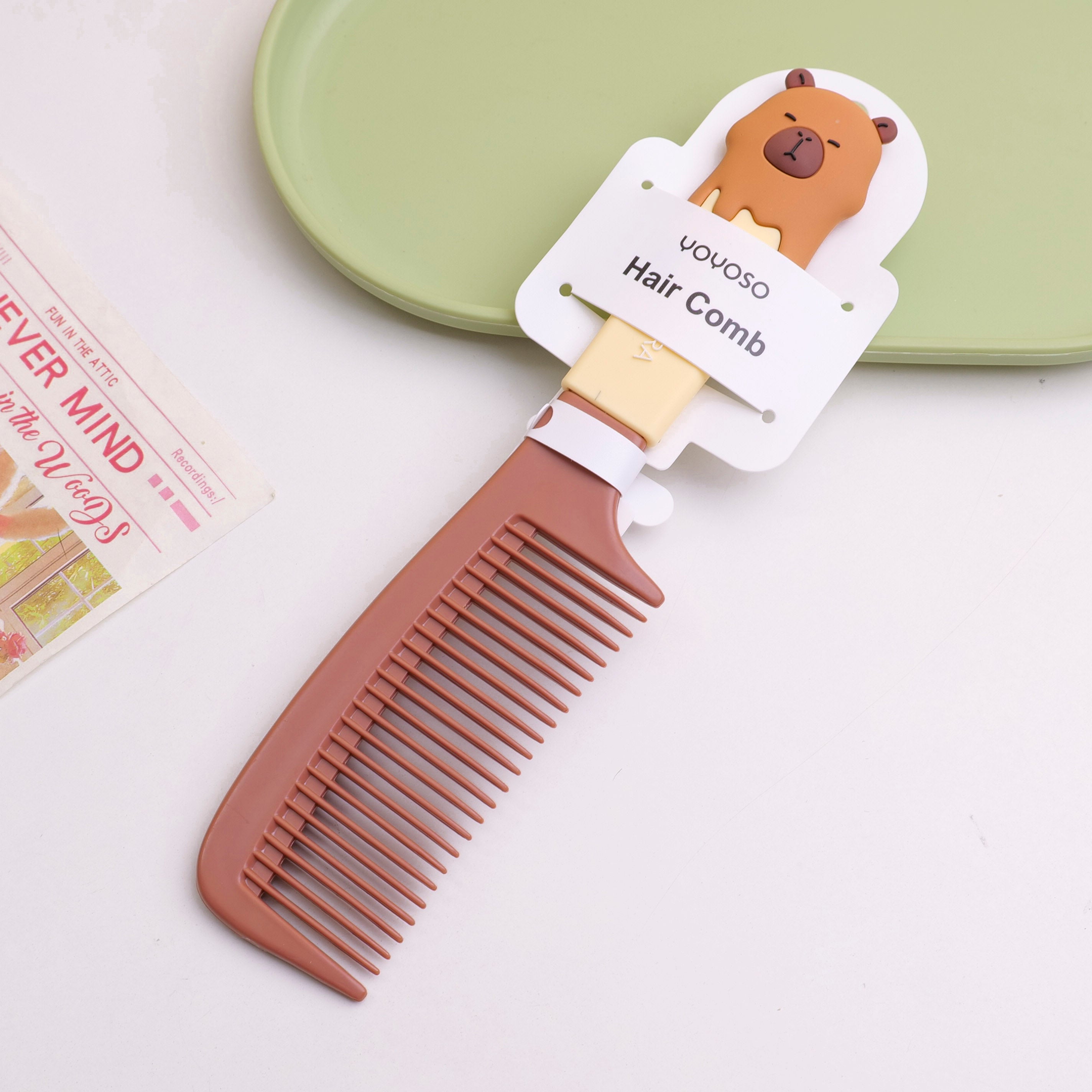Capybara Series - Dense-tooth Hair Styling Comb (Adorable and Dull-looking Style