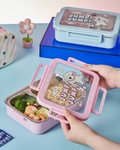 Trendy and Individual Two-compartment Stainless Steel Lunch Box