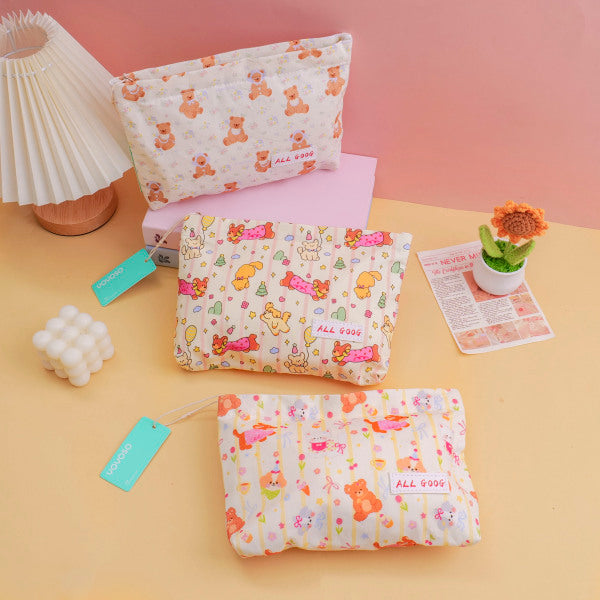 Childlike Fun Color-painted Trapezoidal Cosmetic Bag