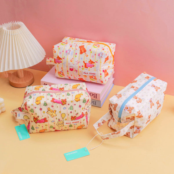 Childlike Fun Color-painted Square Cosmetic Bag