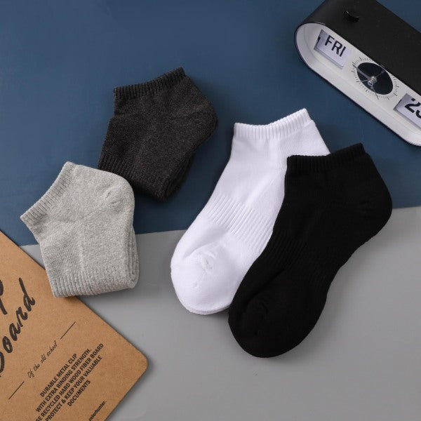 Men's Terry-bottom Short Socks (Two-pair Pack)