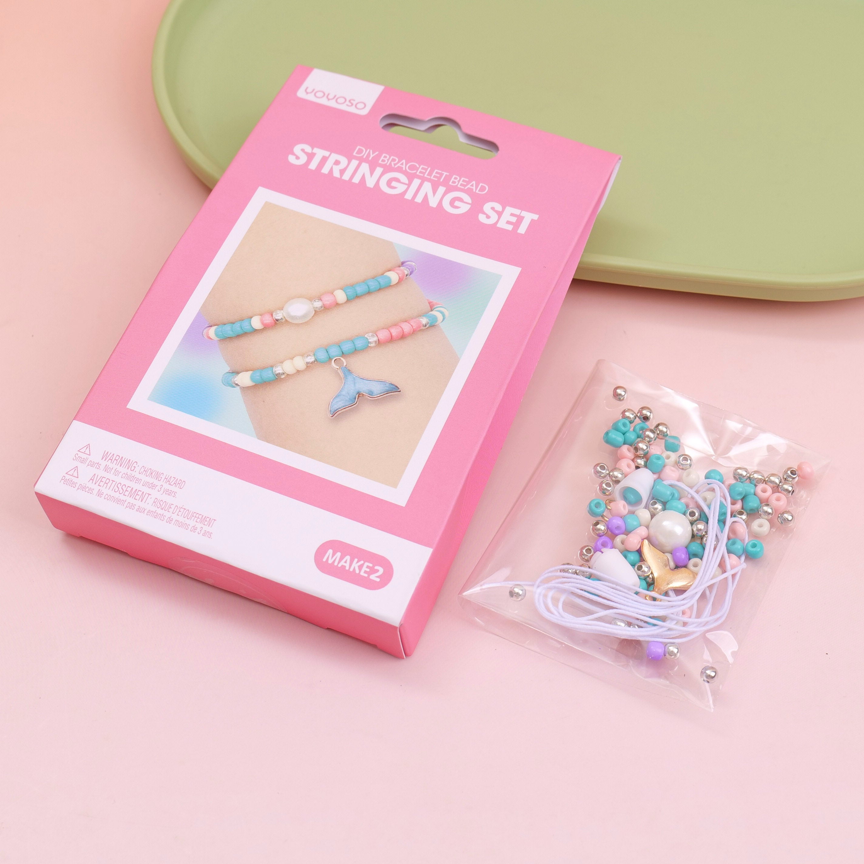 DIY Bracelet Bead Stringing Set - Blue A
