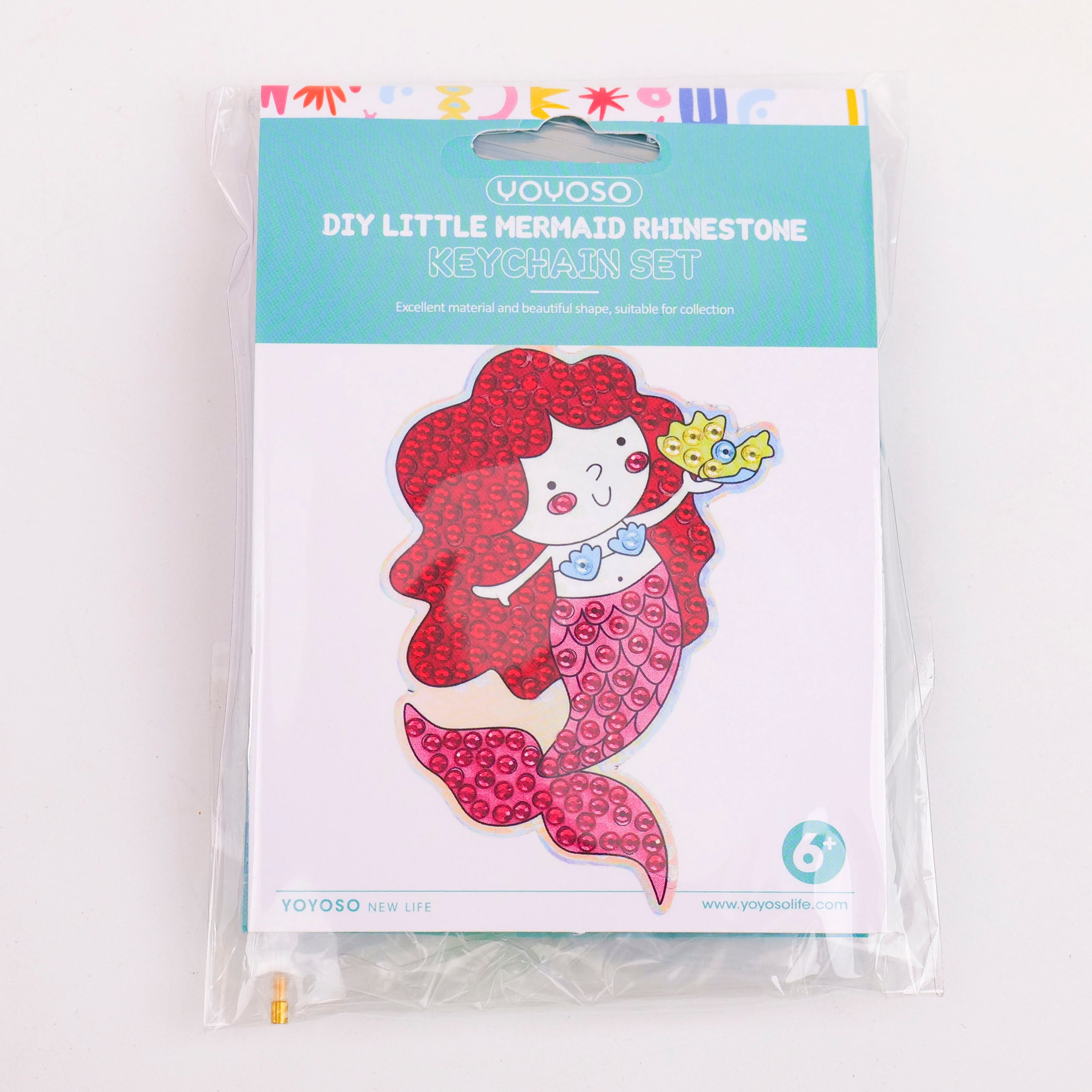 DIY Little Mermaid Rhinestone Keychain Set
