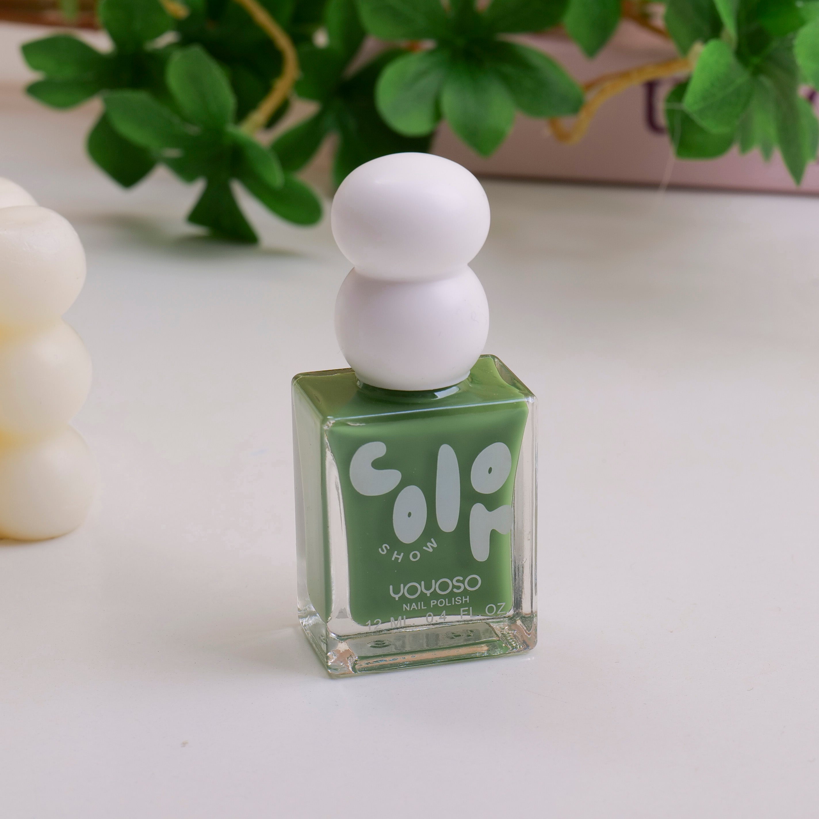 Cute Double-Ball Nail Polish - Tender Green