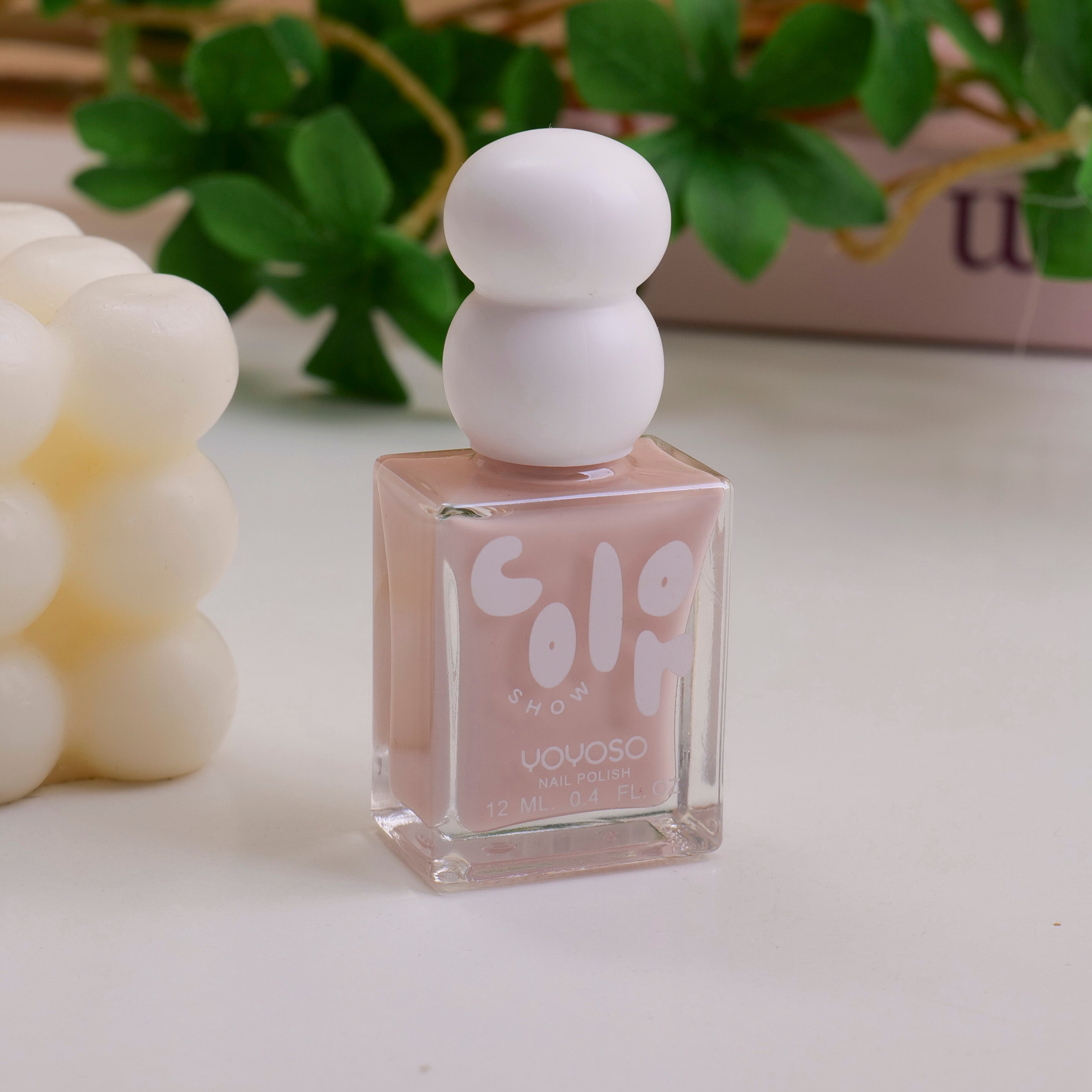Cute Double-Ball Nail Polish - Off-White
