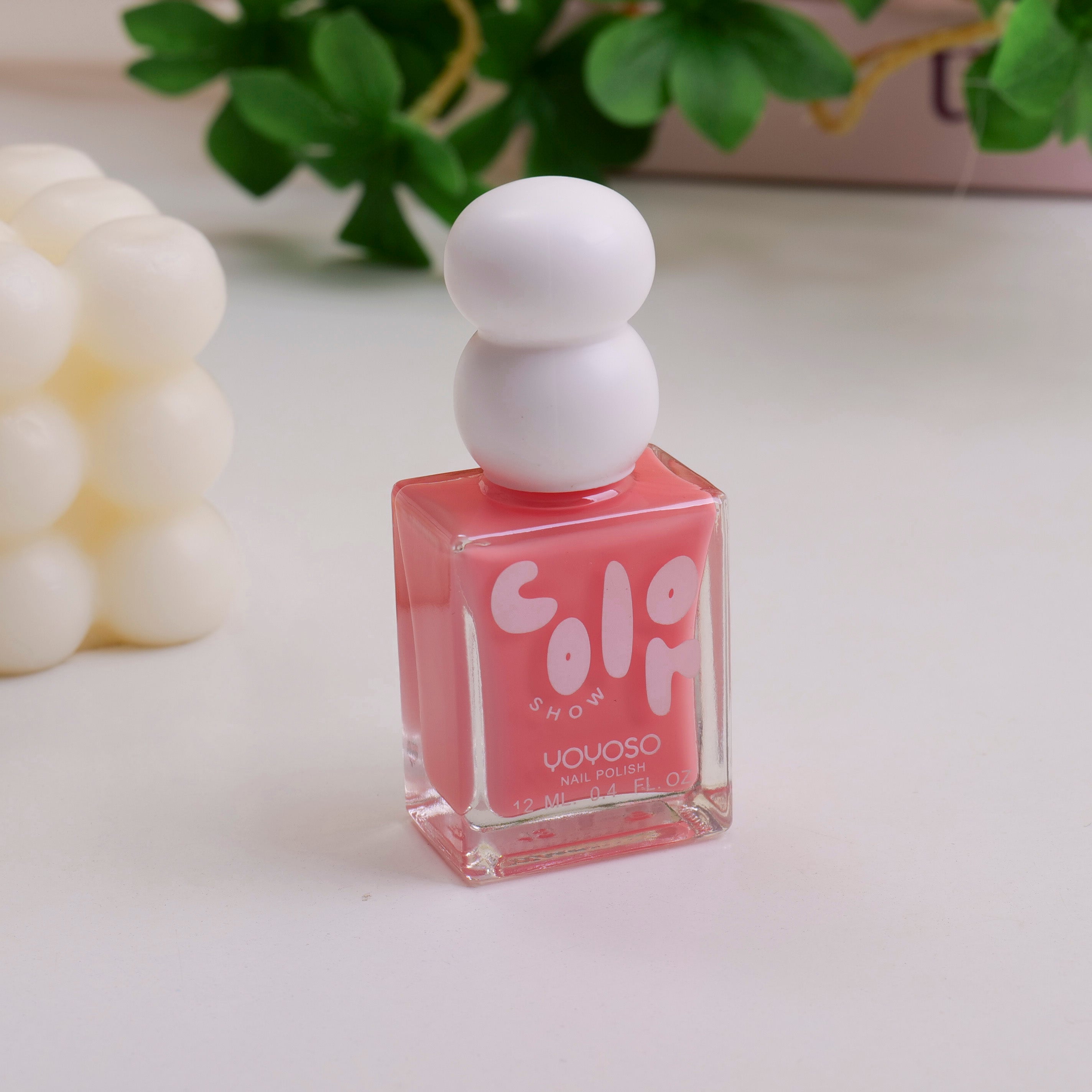 Cute Double-Ball Nail Polish - Pink