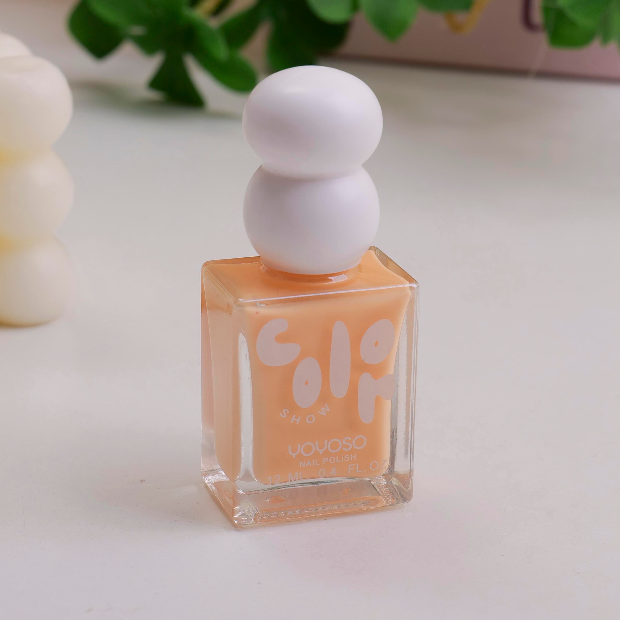 Cute Double-Ball Nail Polish - Light Yellow