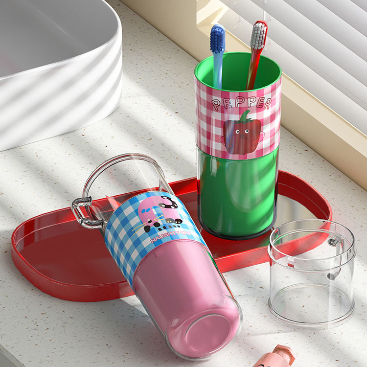 Colorful Travel Toiletry Cup - Pink