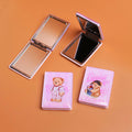 TEDDY ISLAND Series Flowing Sand Square Portable Mirror