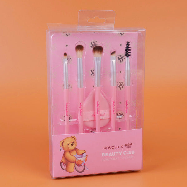 TEDDY ISLAND Series Makeup Brush Set 6pcs