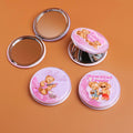TEDDY ISLAND Series Leisure Bear Circular Flowing Sand Embossed Fashion Mirror
