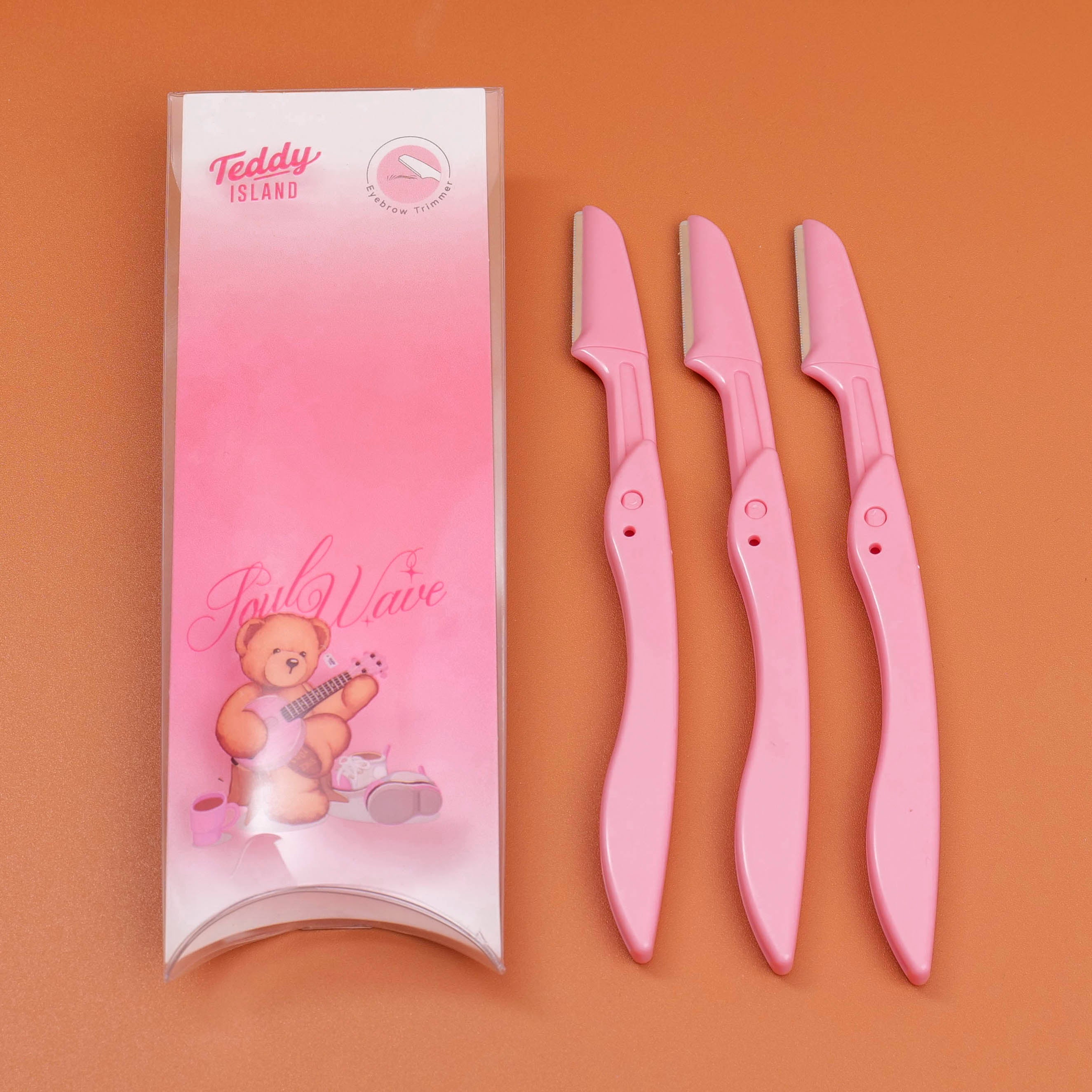 TEDDY ISLAND Series Senseless Folding Eyebrow Razor 3pcs Set