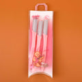 TEDDY ISLAND Series Durable Straight-Handle Eyebrow Razor 3pcs Set
