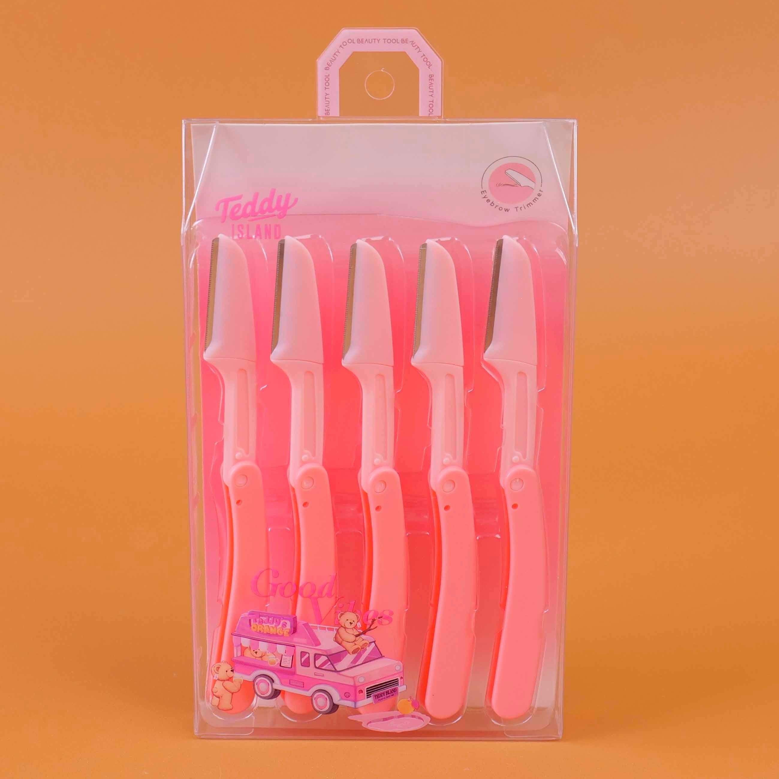 TEDDY ISLAND Series Sharp Folding Eyebrow Razor 5pcs Set