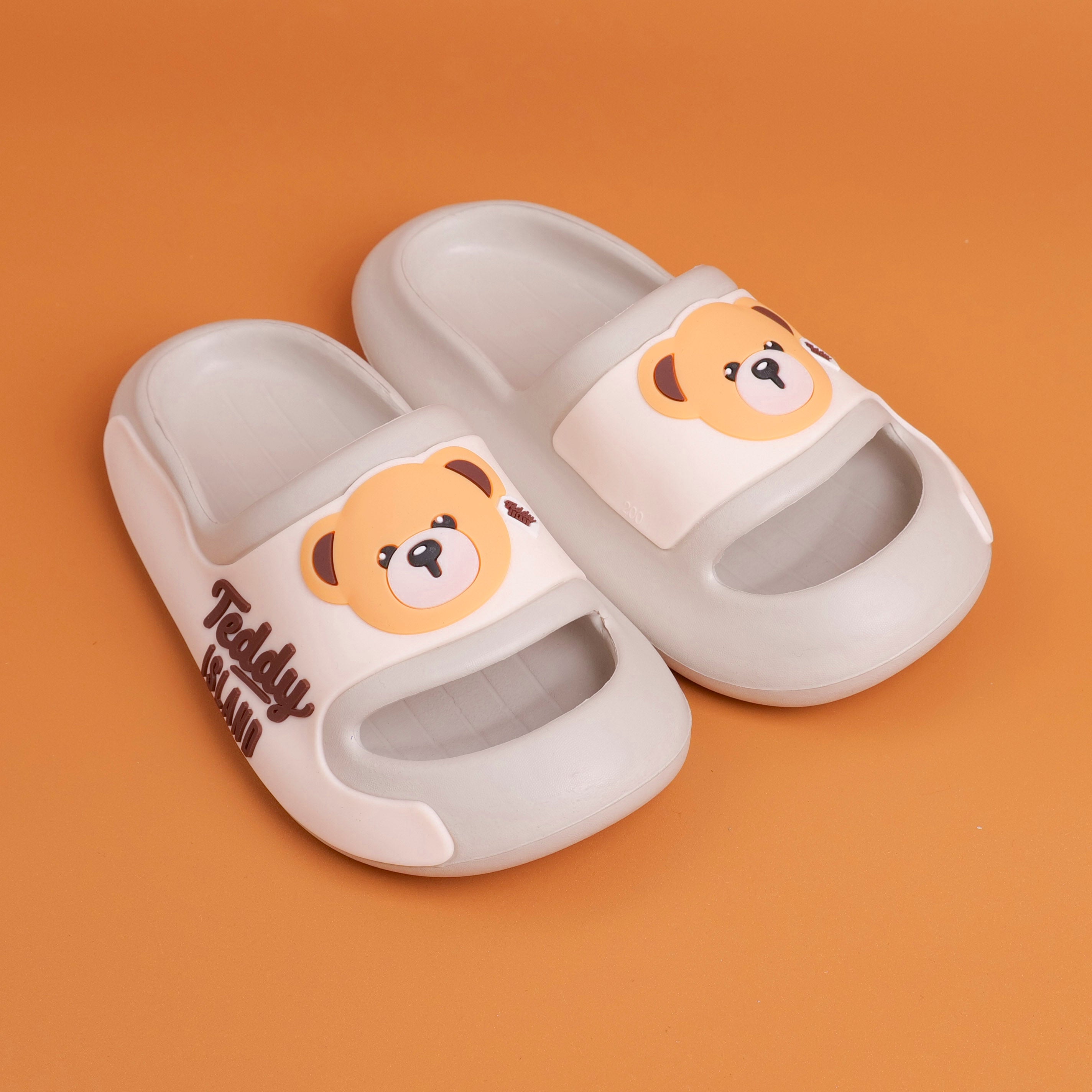 TEDDY ISLAND Series Children's Slippers Beige Size 200