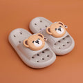 TEDDY ISLAND Series Children's Bathroom Slippers Beige Size 220
