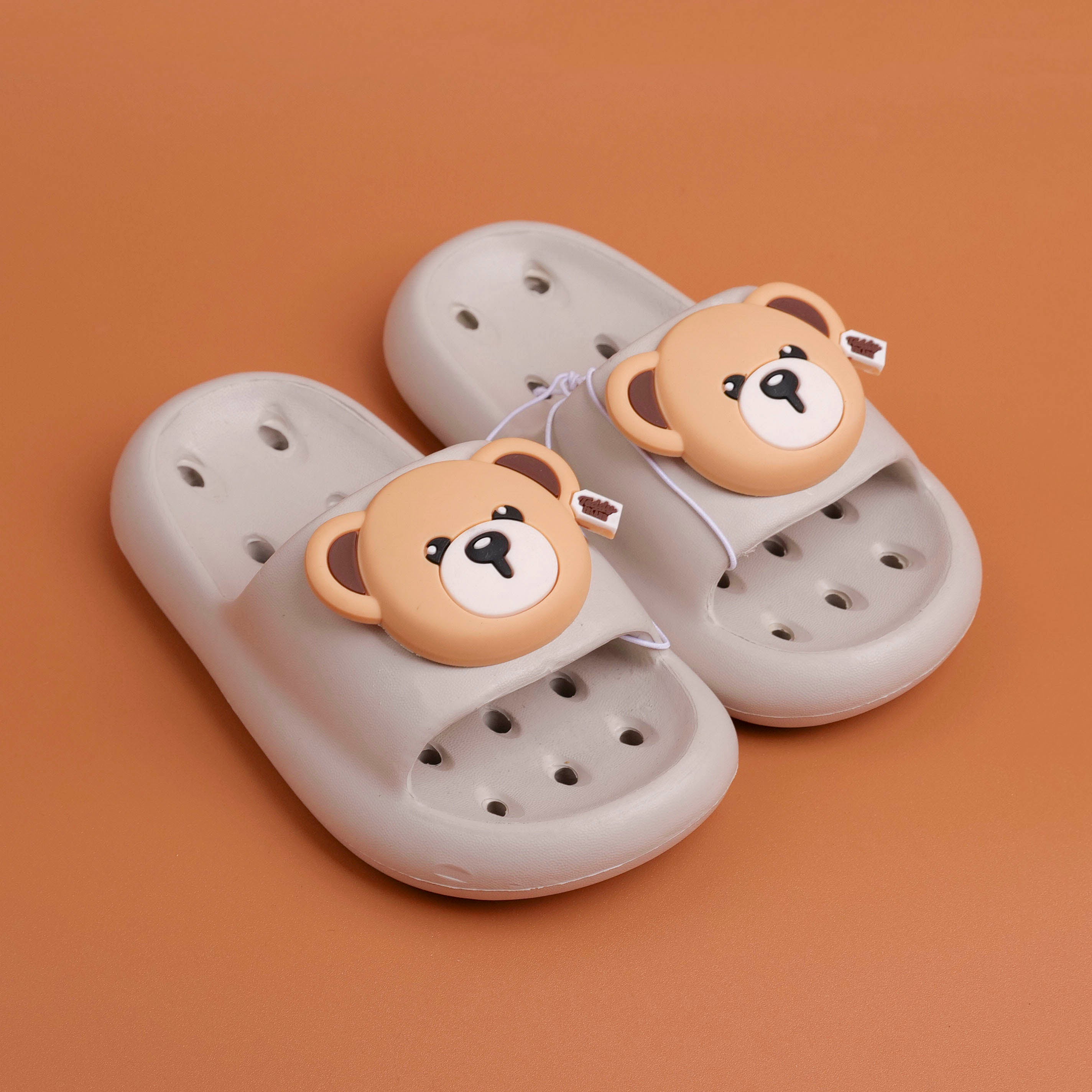 TEDDY ISLAND Series Children's Bathroom Slippers Beige Size 220