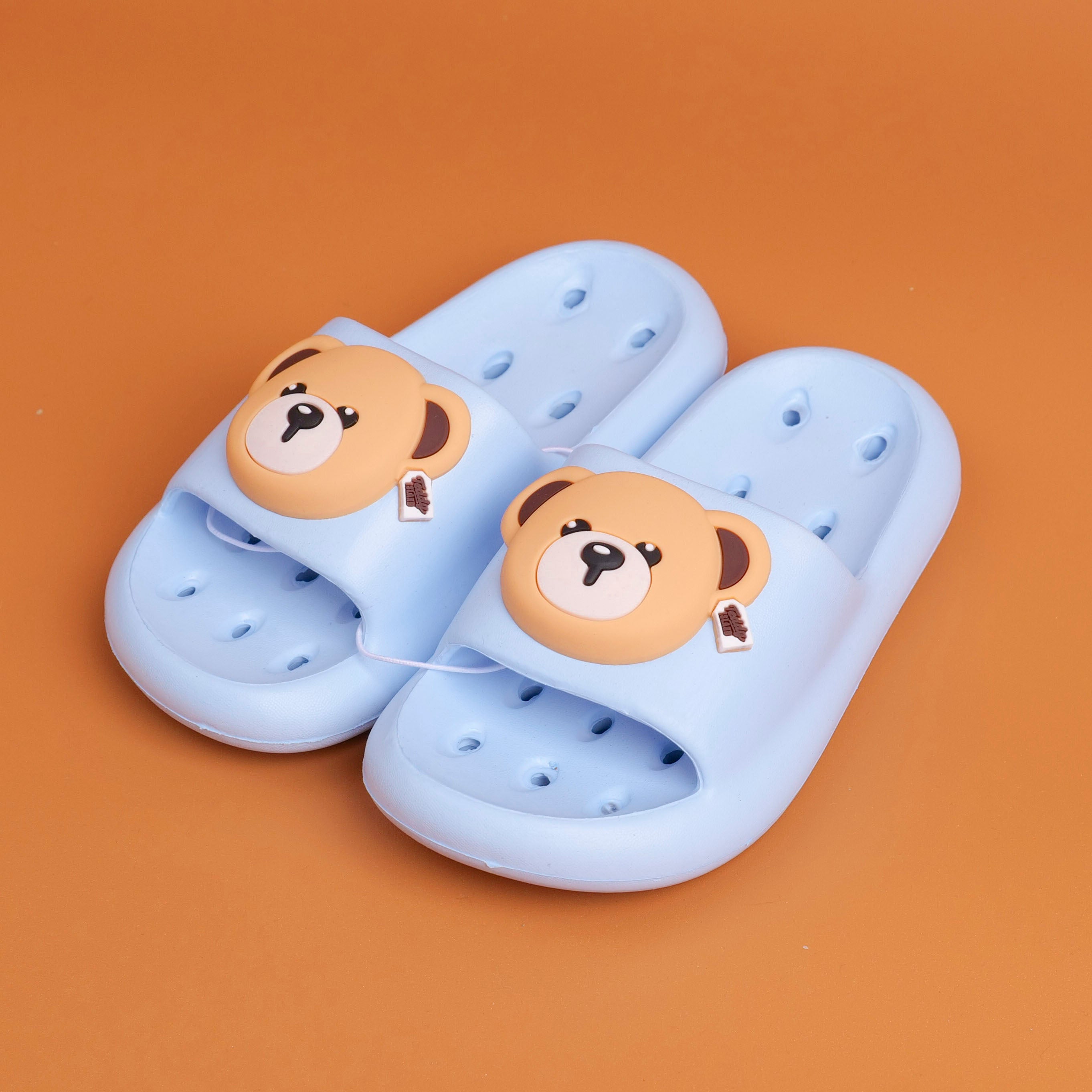 TEDDY ISLAND Series Children's Bathroom Slippers Blue Size 190