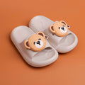TEDDY ISLAND Series Simple Children's Slippers Beige Size 190