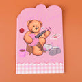 TEDDY ISLAND Series B5 Pink Shaped Sewn Notebook - Lined Inner Pages 32 PCS