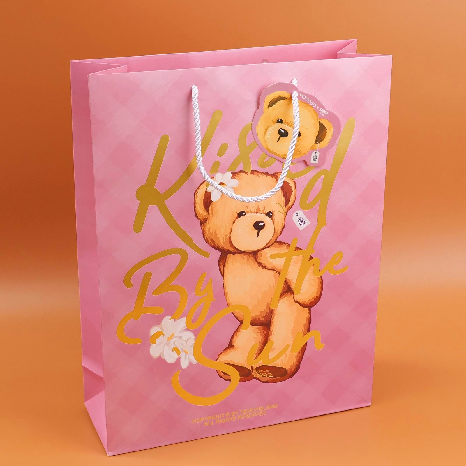 TEDDY ISLAND Series Pink Gift Bag L