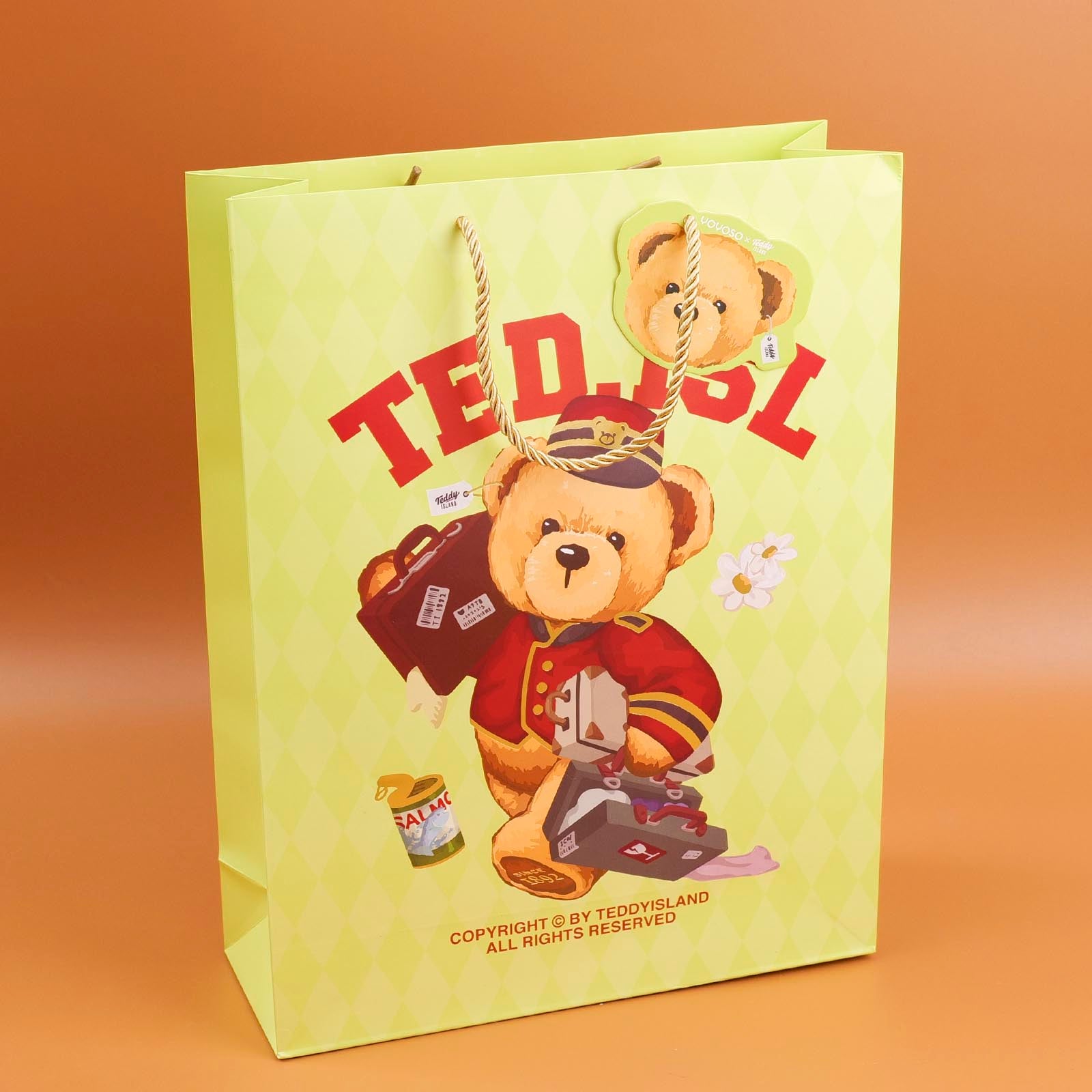 TEDDY ISLAND Series Green Gift Bag L